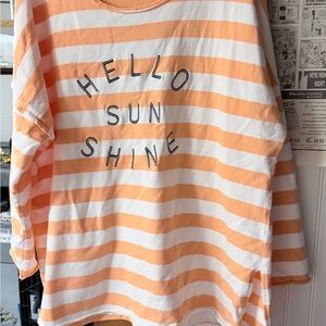 Striped Orange and White Top